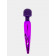 Вибратор с гибкой подвижной головкой, фиолетовый , 19  см 